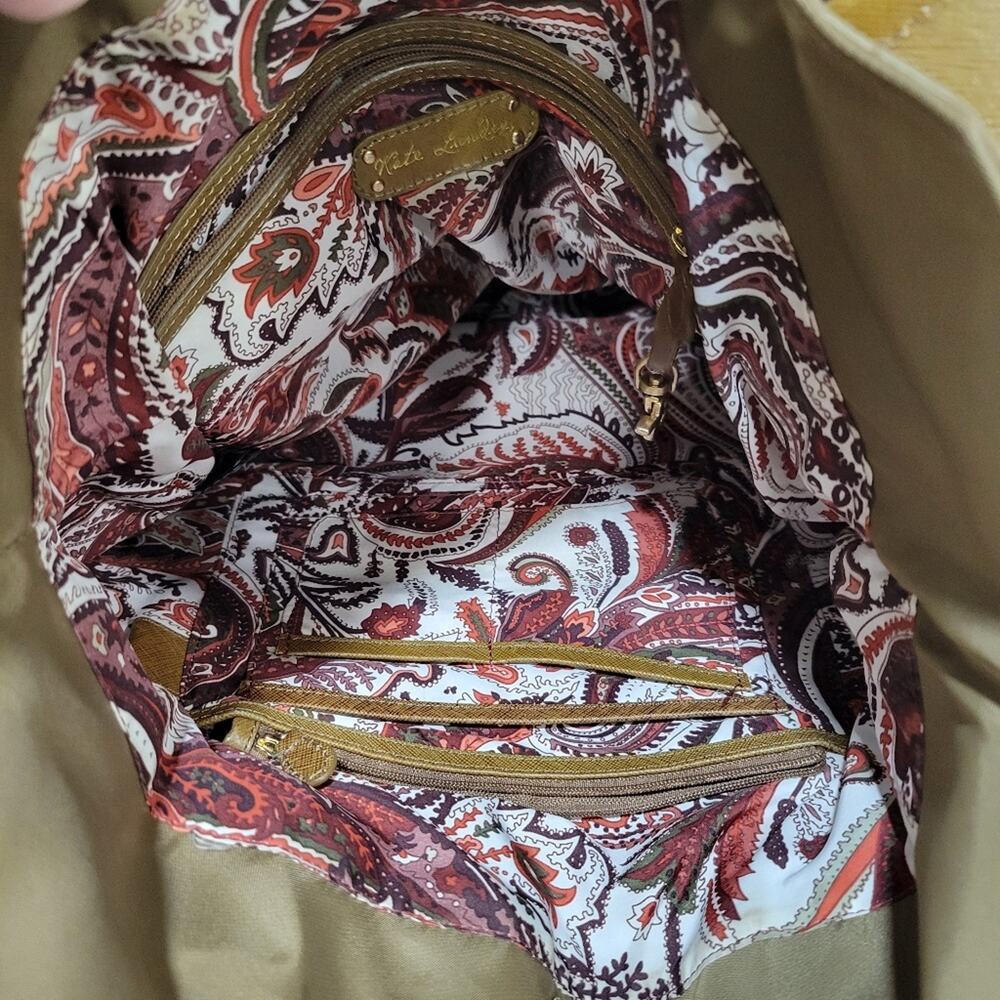 Kate Landry Leather Trimmed Tote Purse - Picture 9 of 11